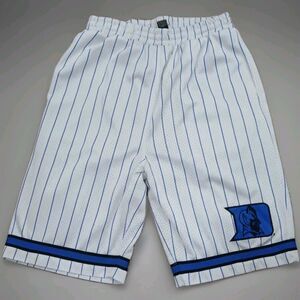 Duke Blue Devils Rare Vintage Pinstripe Mesh Basketball Shorts Men's L White
